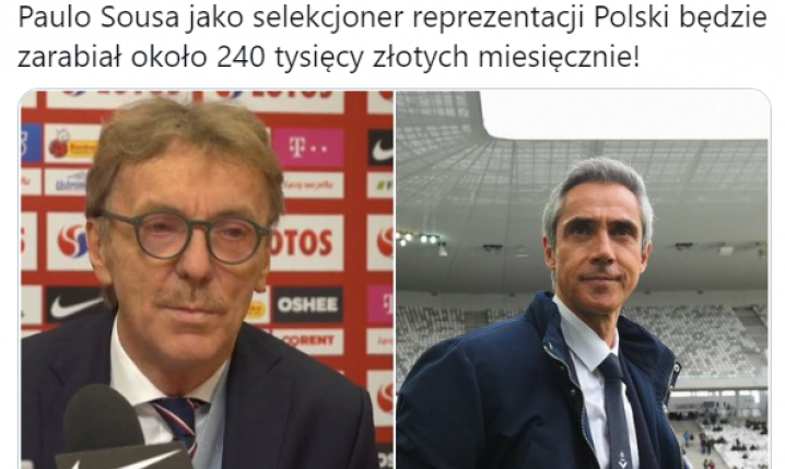 ZAROBKI Paulo Sousy po objęciu reprezentacji Polski!